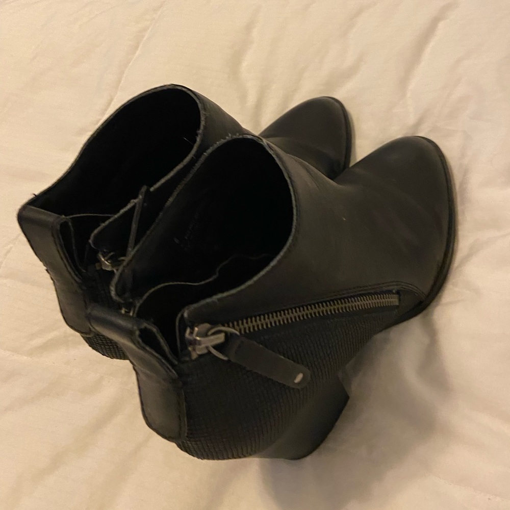 Black booties size 8